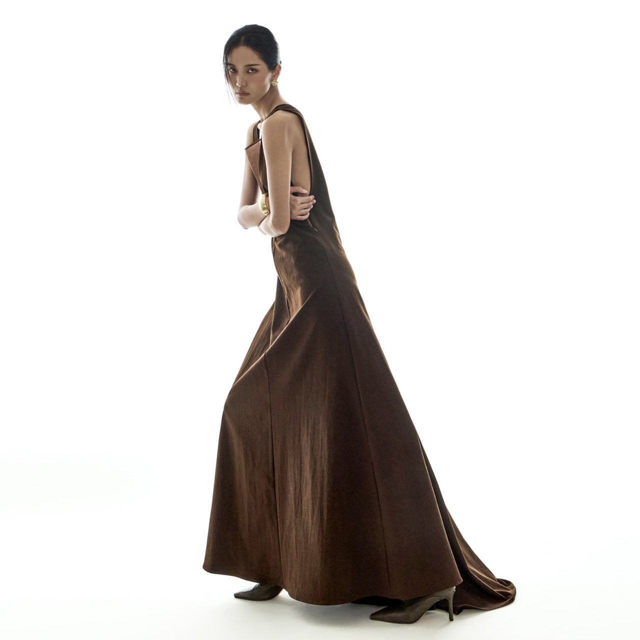 D5418 V-Neck Maxi Dress