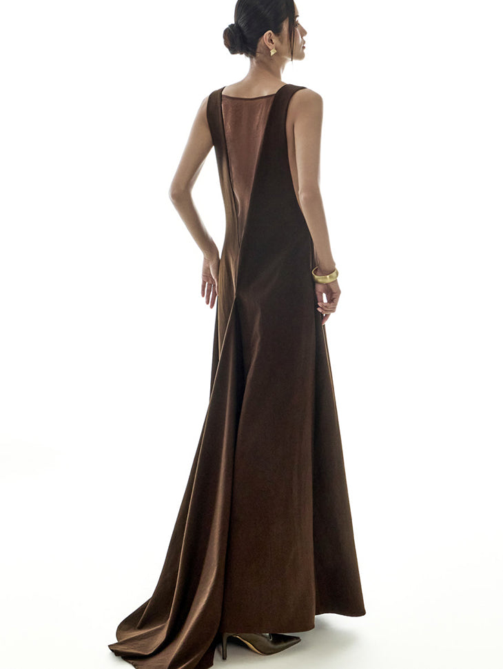 D5418 V-Neck Maxi Dress