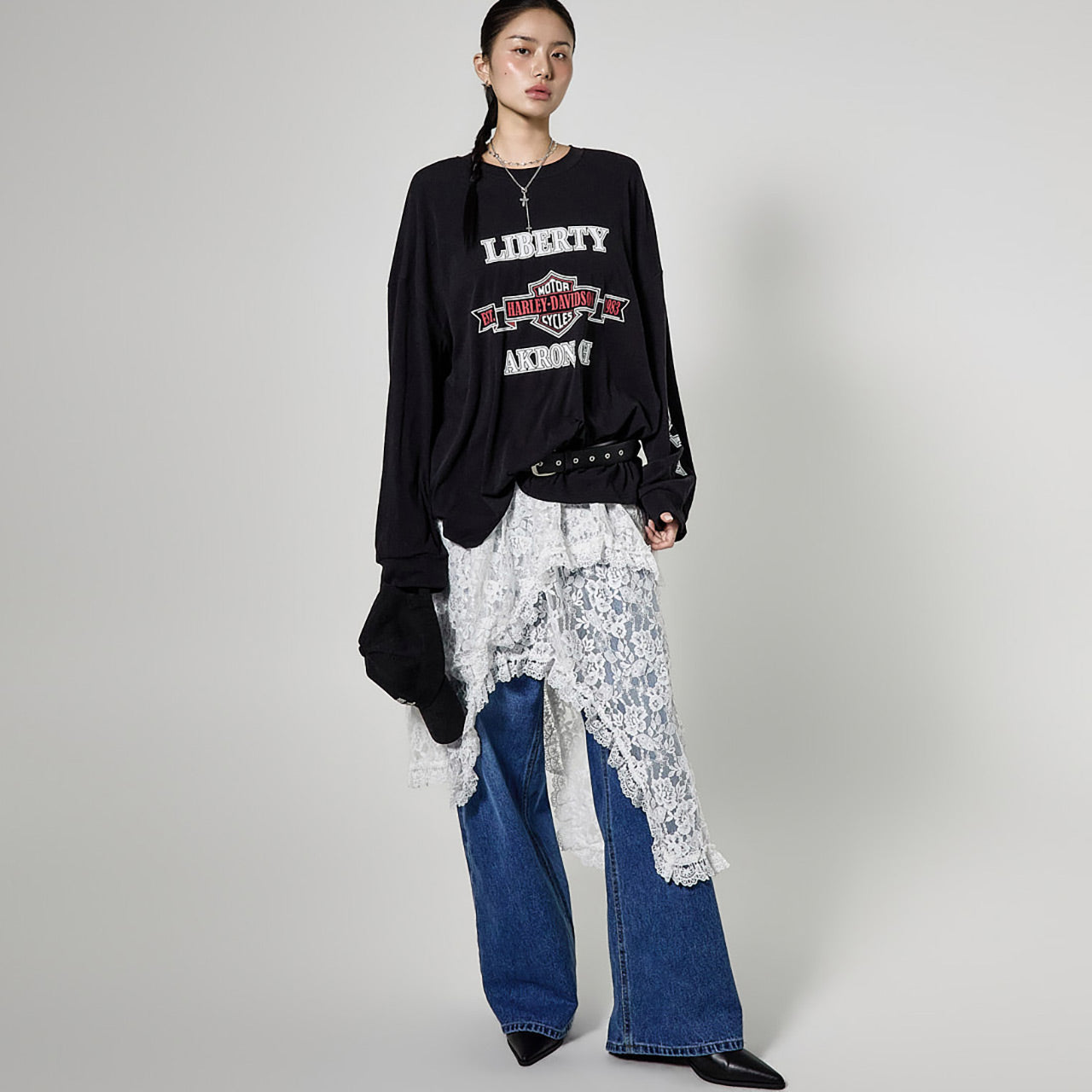 D5453 Lace Ankle-Length Dress