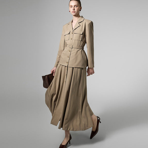 D5457 Dress with Belt Set