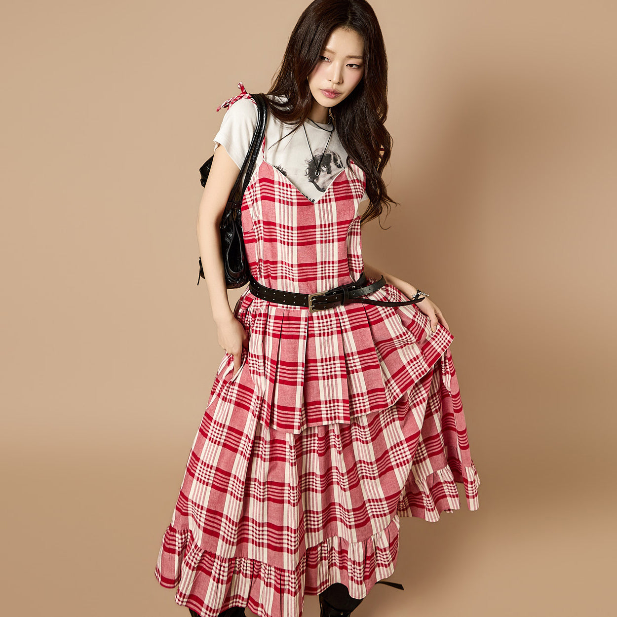 D5560 段々ティアードドレス