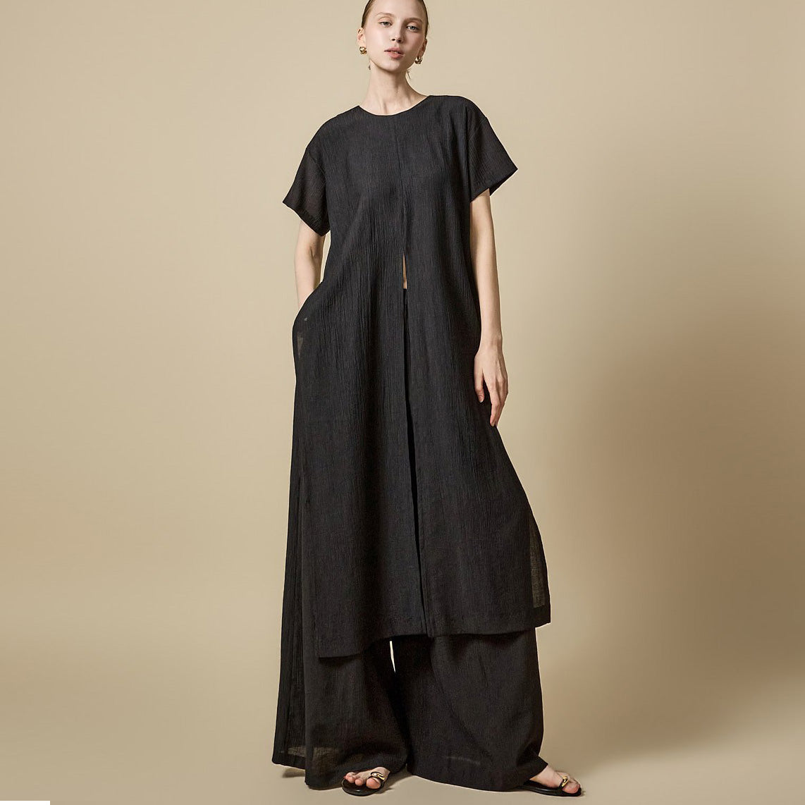 D5614 Layered Pleated Two-Piece Set