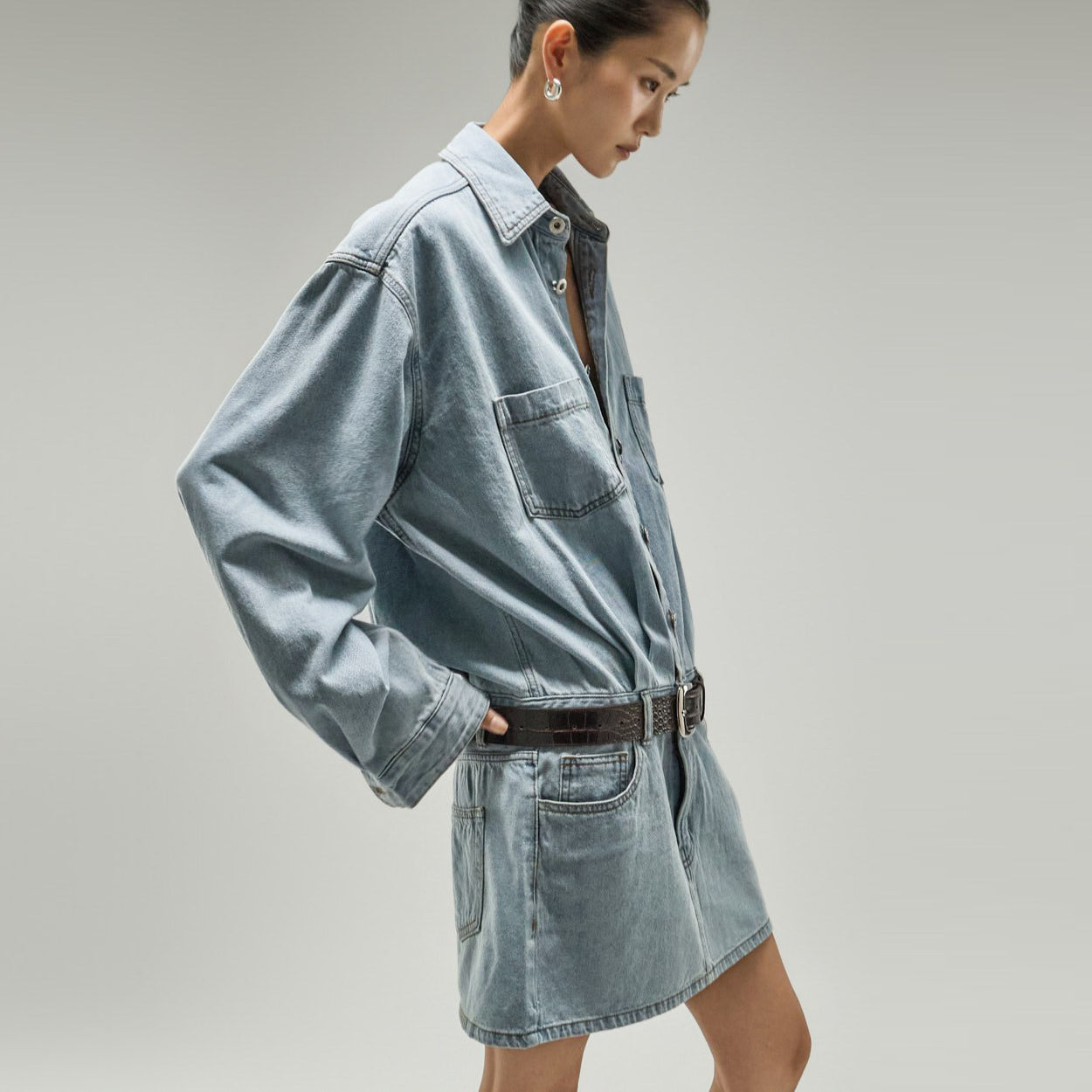 D5688 Shirts Denim Dress