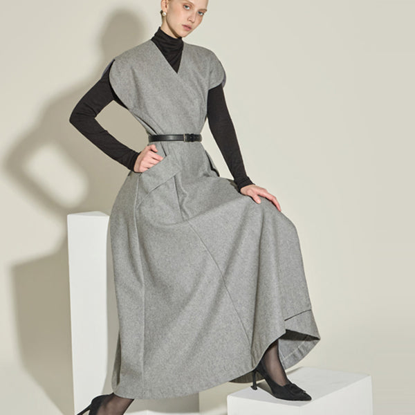 D9582 Flare Dress with Belt