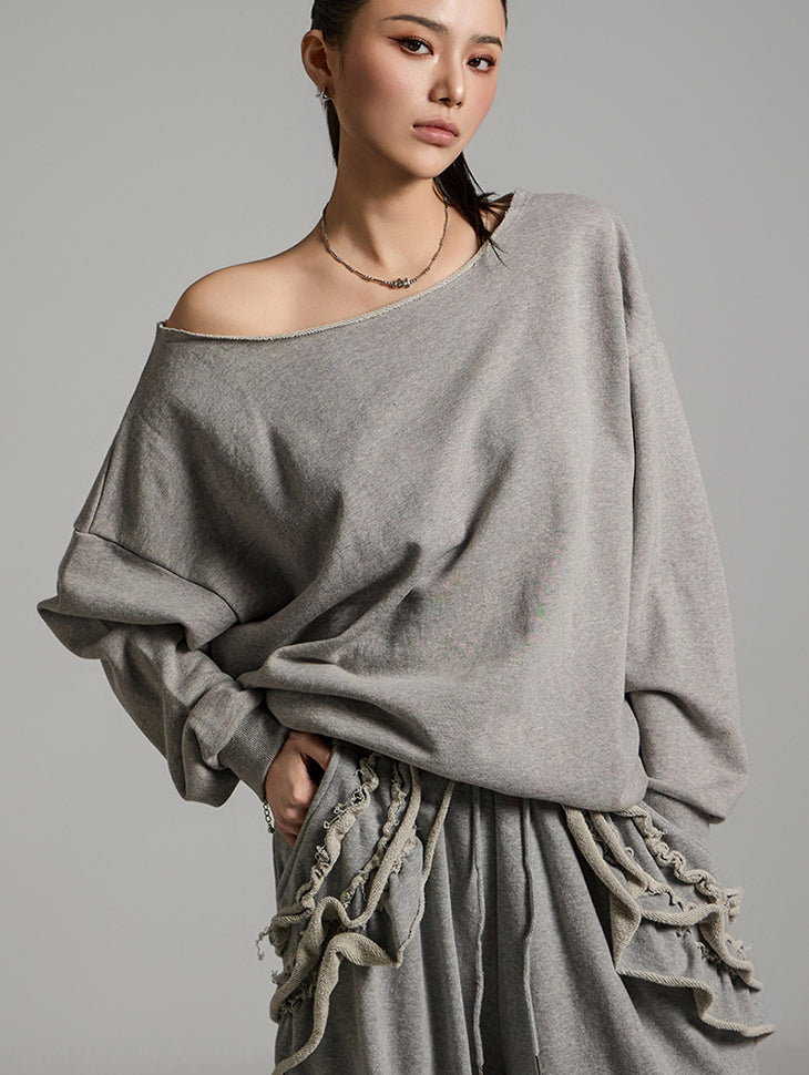 E3736 Asymmetric Sweatshirt