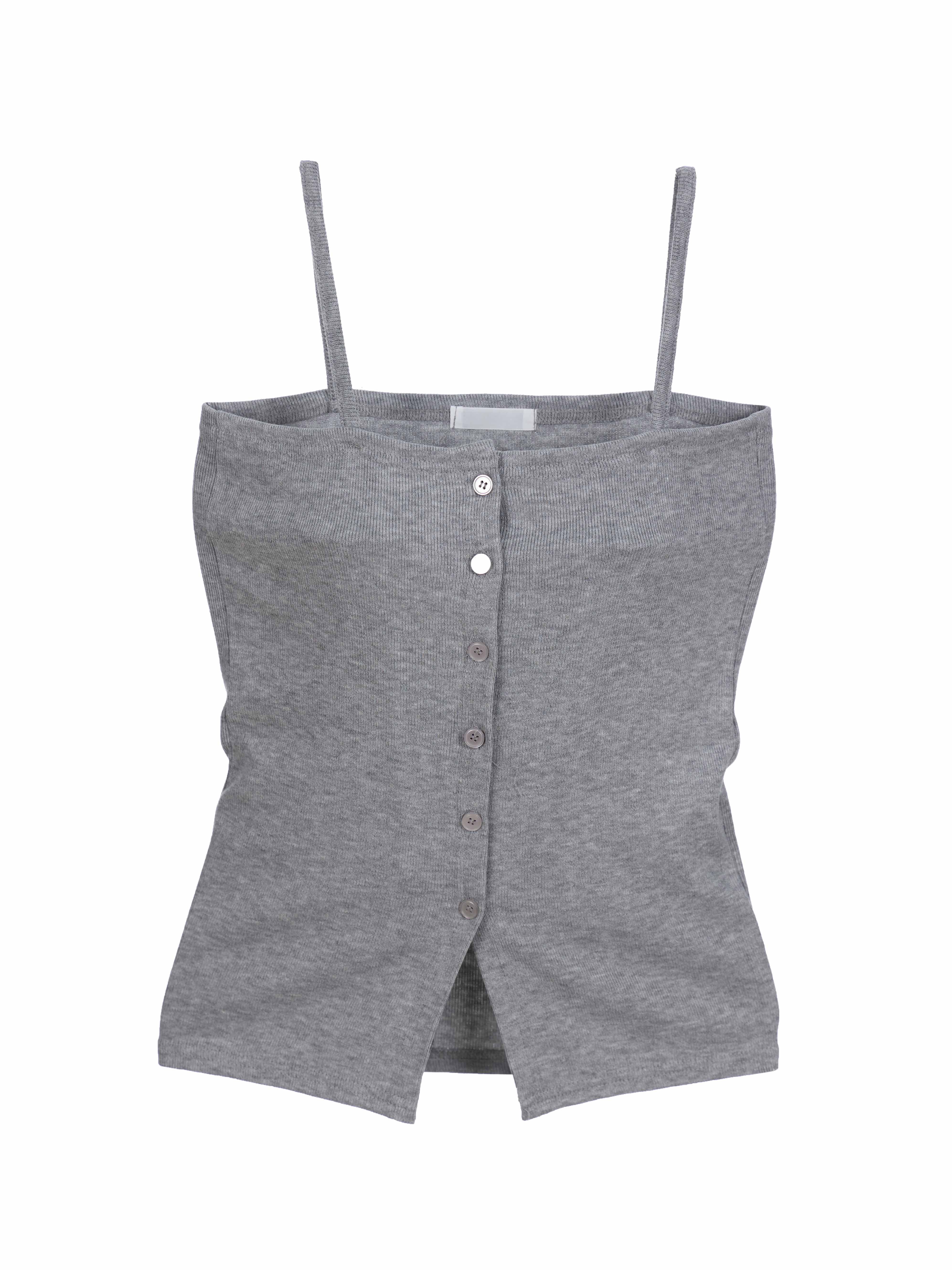 E3838 Button Sleeveless Top