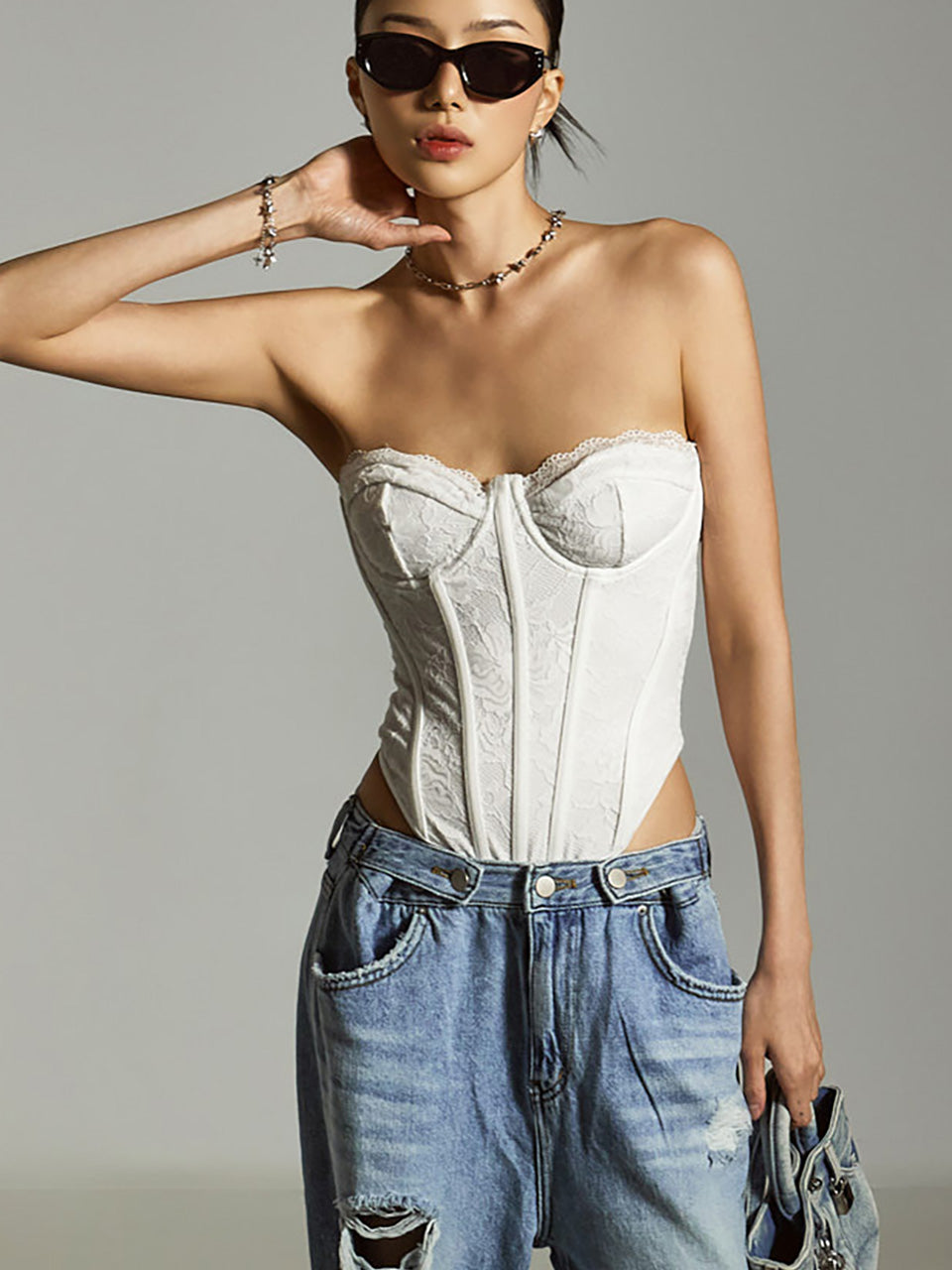 E3864 紧身胸衣上衣