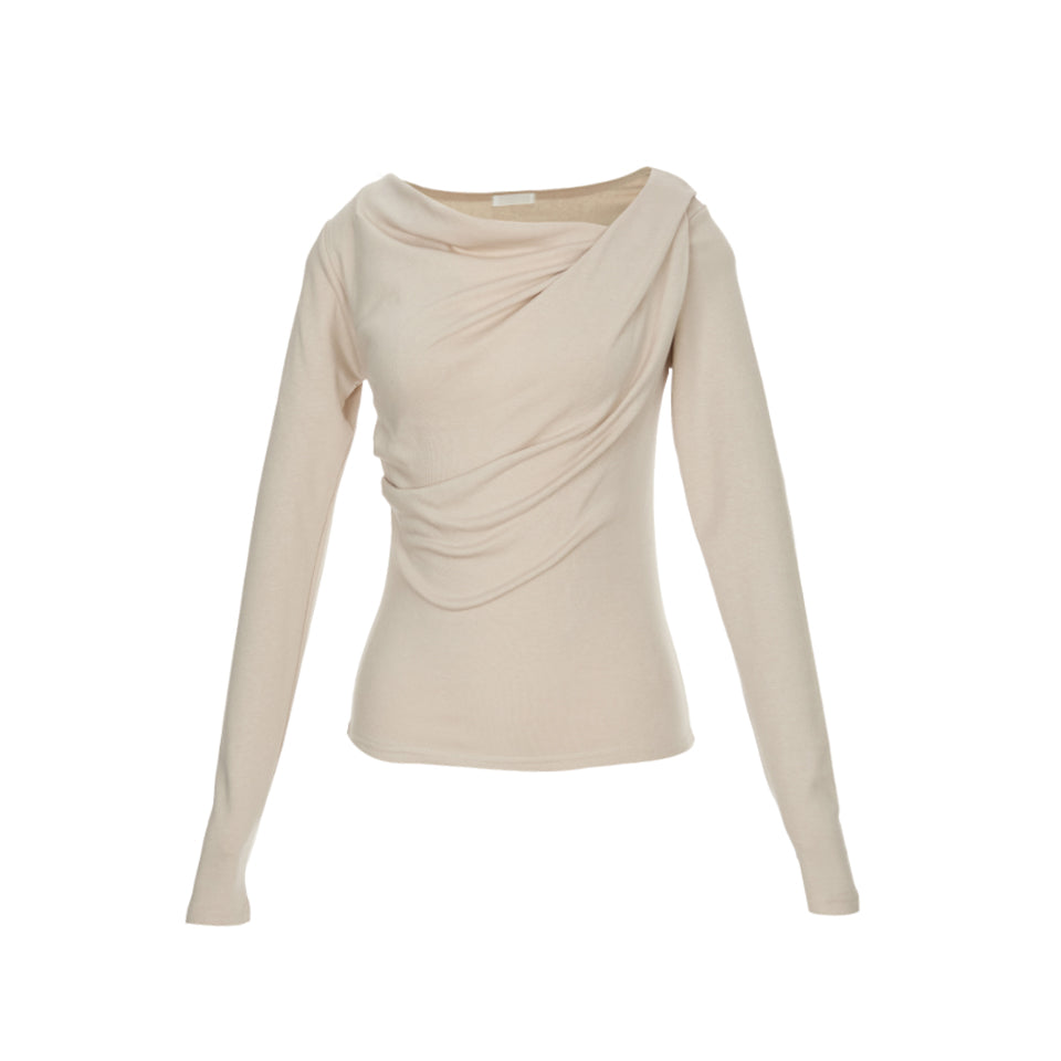 E4040 Shirred Fleece Top