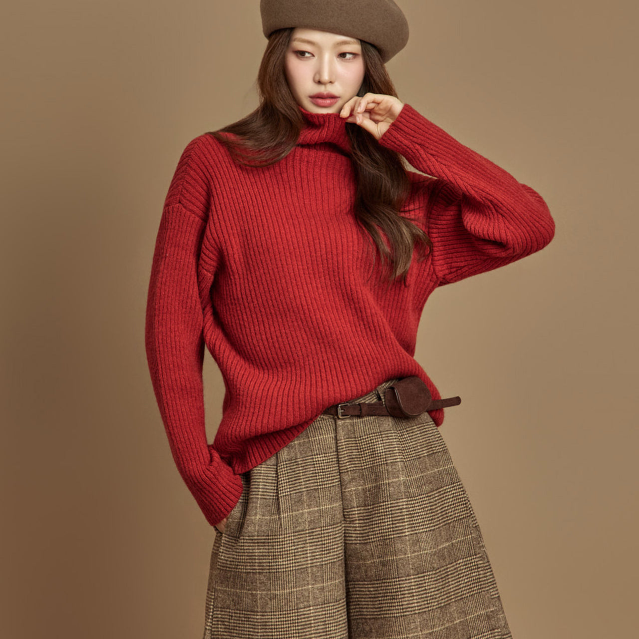 E4049 Turtle-Neck Knit