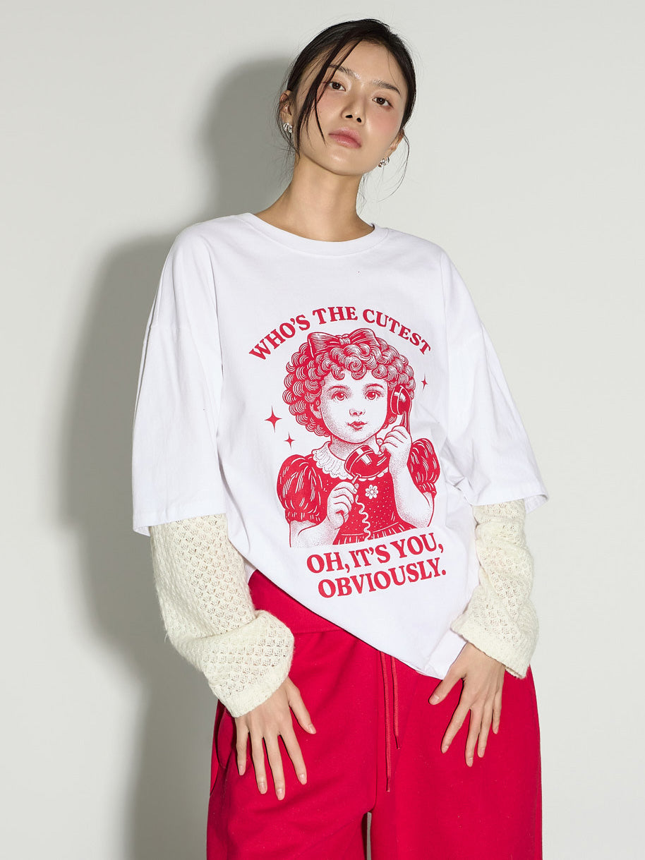 E4067 Layered Printed T-Shirt