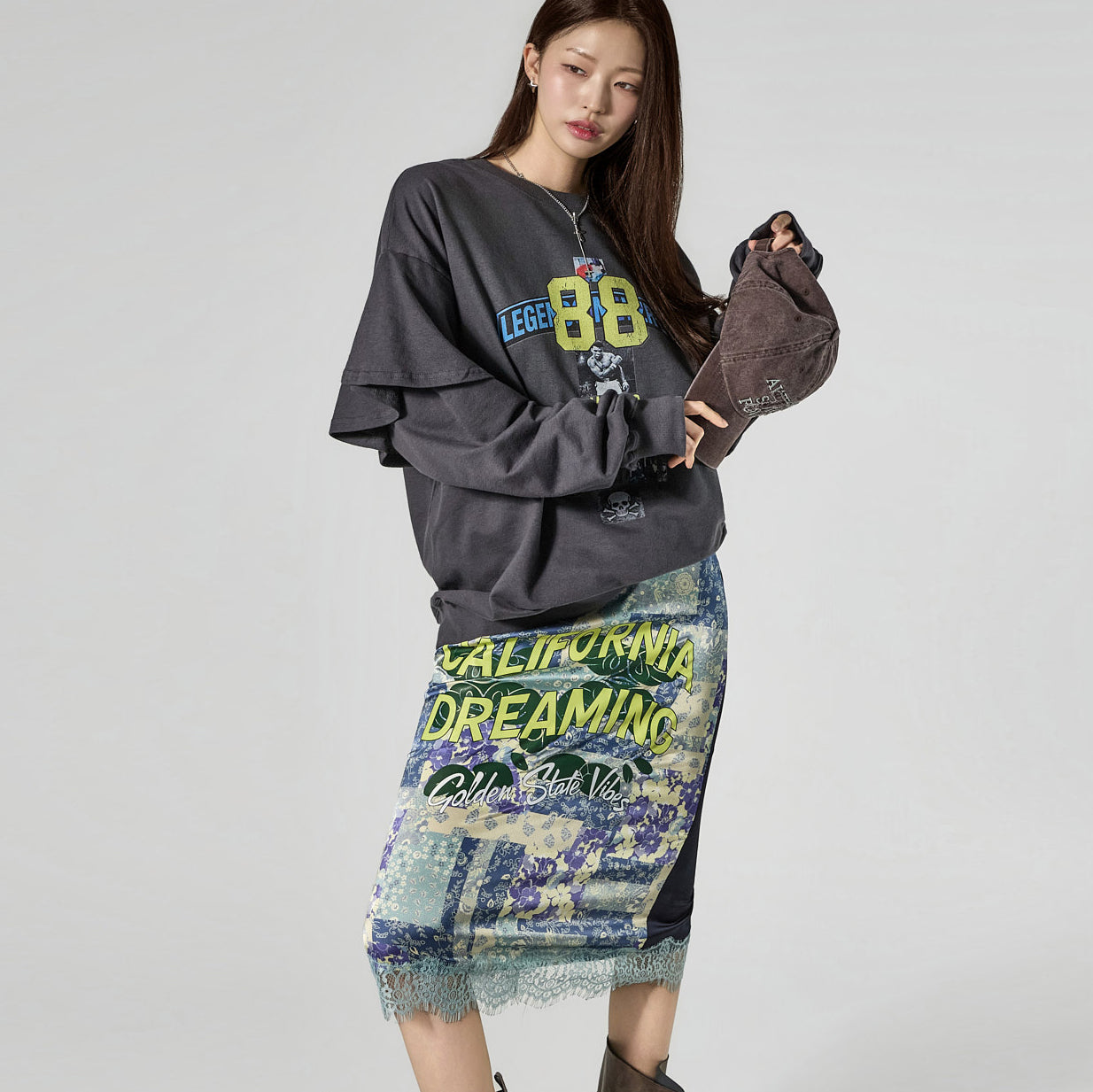 E4132 Ruffle Layered Top