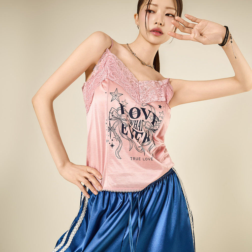E4259 レーススリーブレスTops