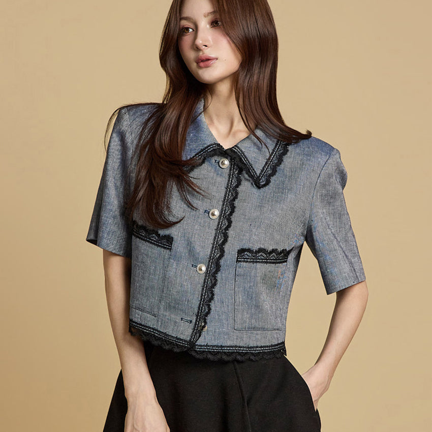 J2782 Linen Denim Jacket