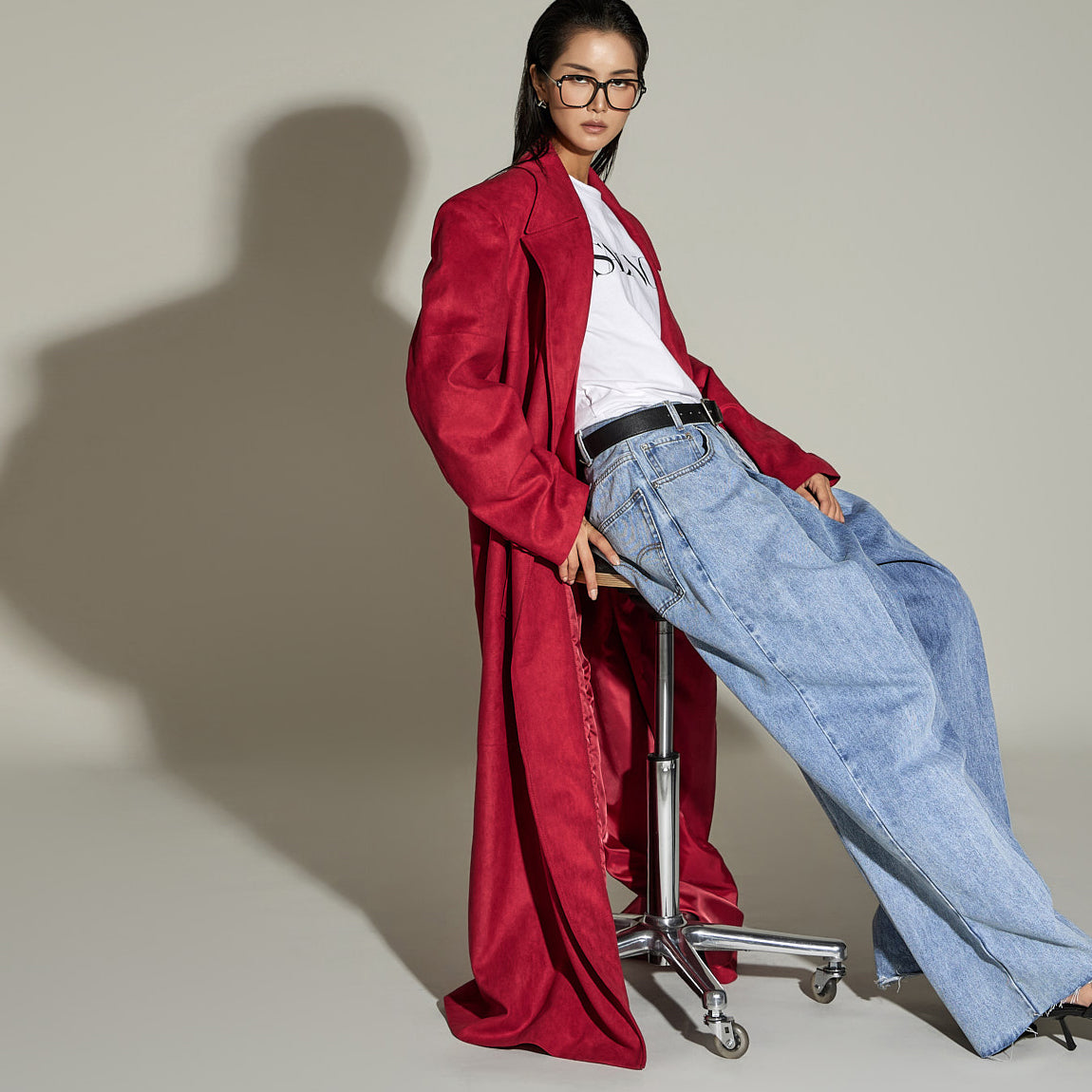 J2876 Suede Long Coat