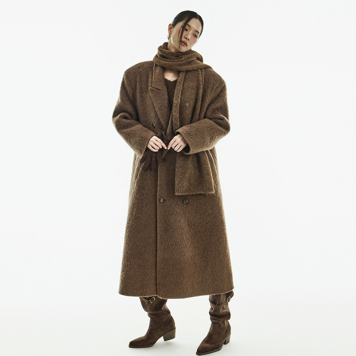 J2969 Wool Collar Coat