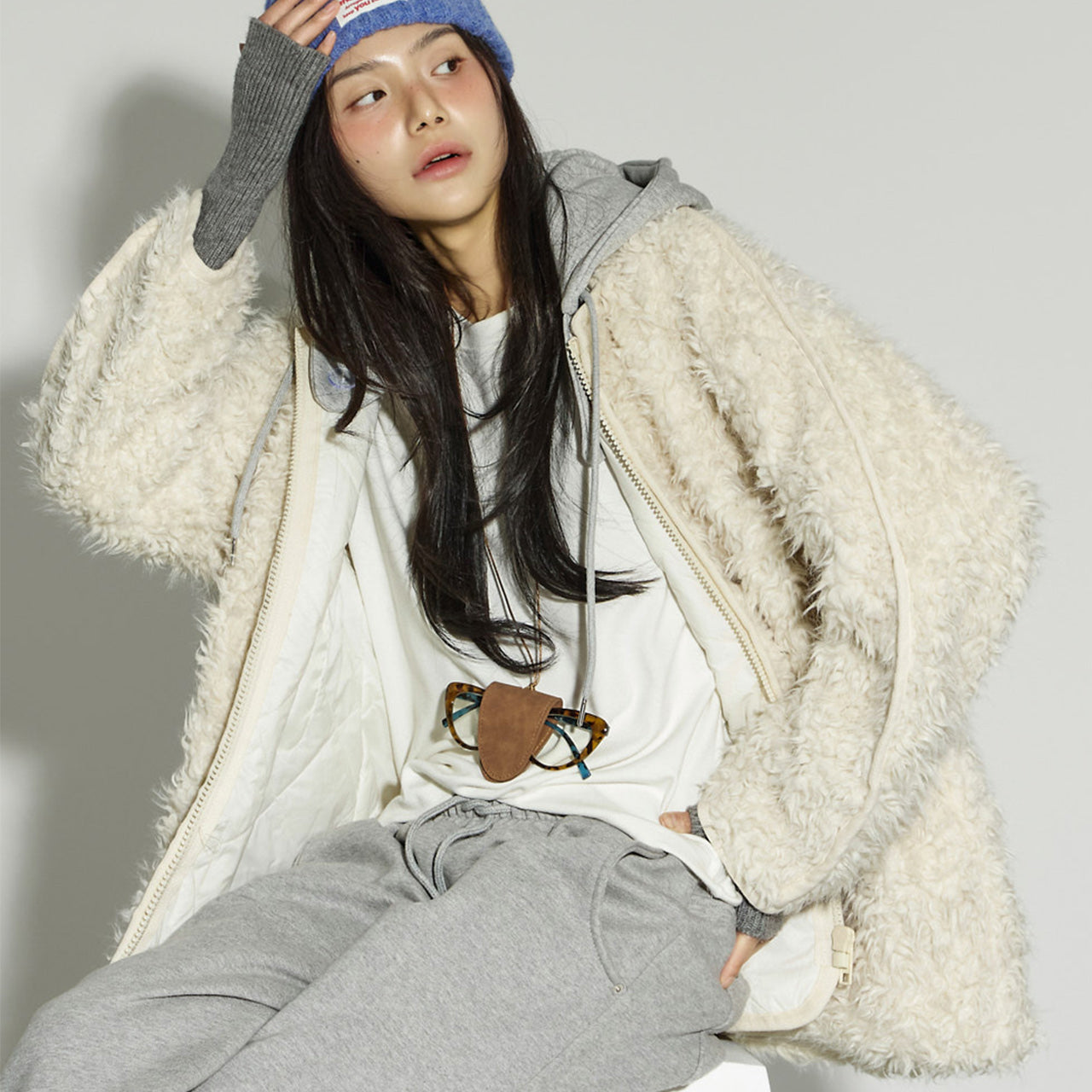 J3013 Fur Hooded Jacket