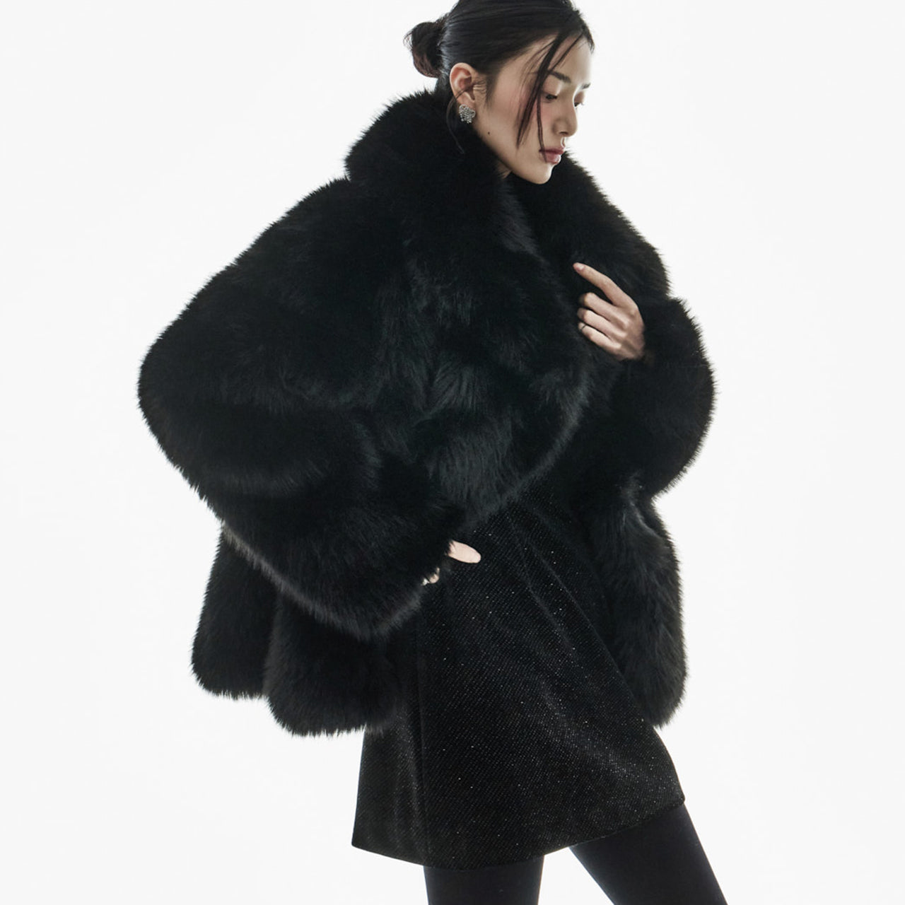 J3048 Big Collar Fur Jacket