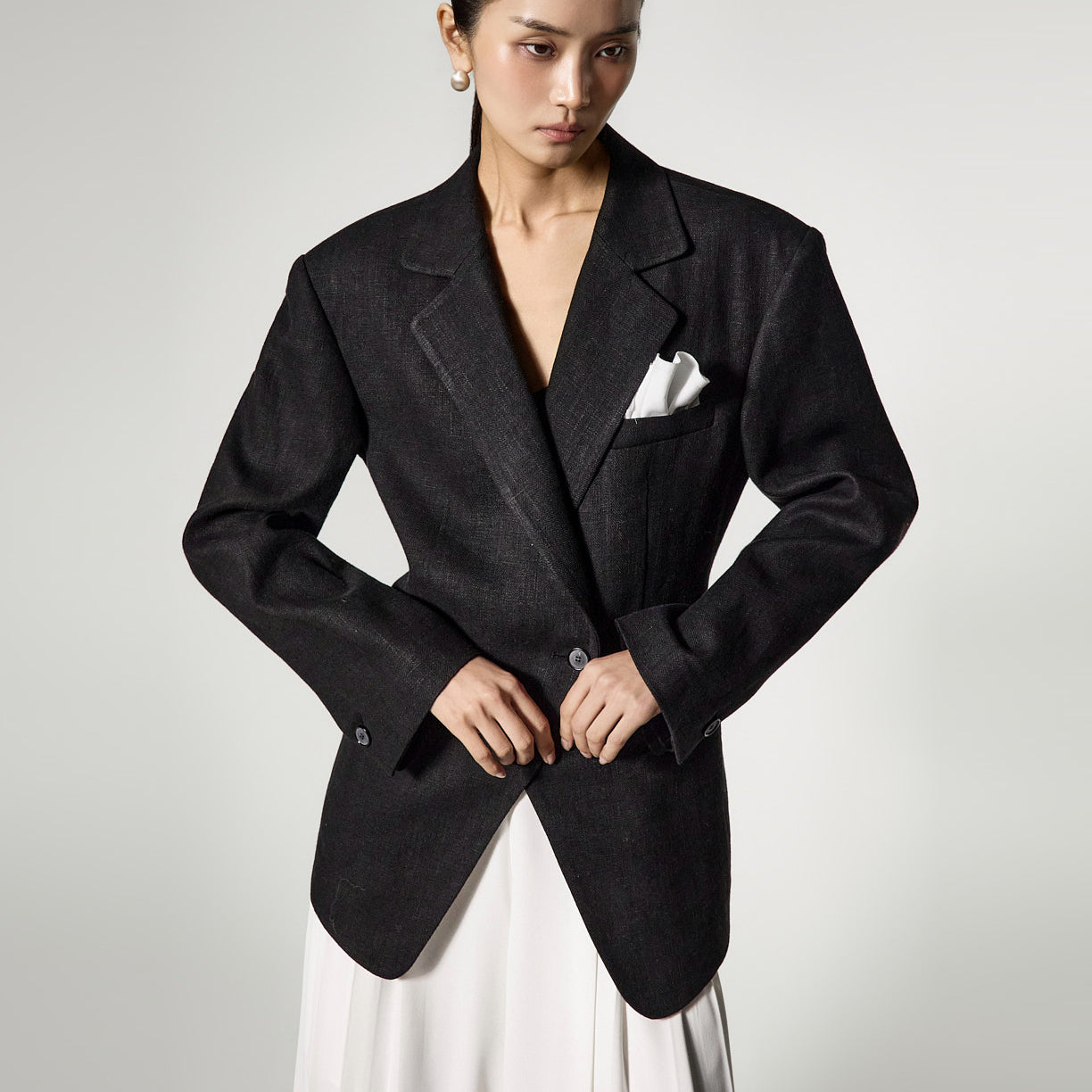 J3187 Linen Handkerchief Jacket