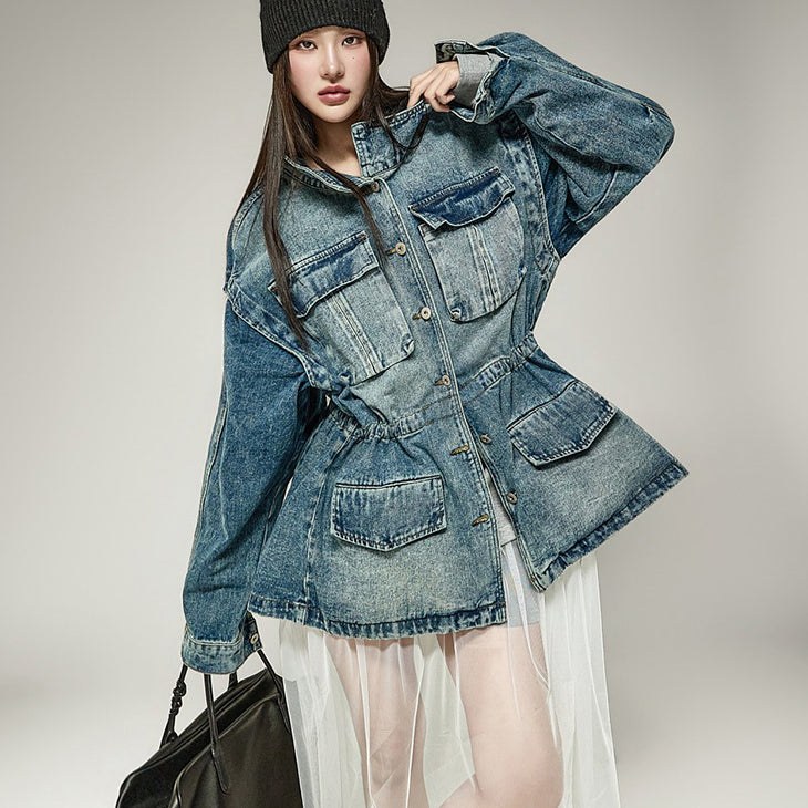 J3327 Utility Denim Jumper