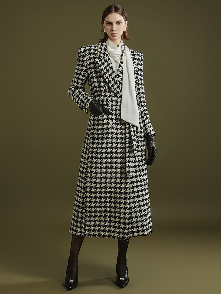 J2078 Double Button Coat With Strap