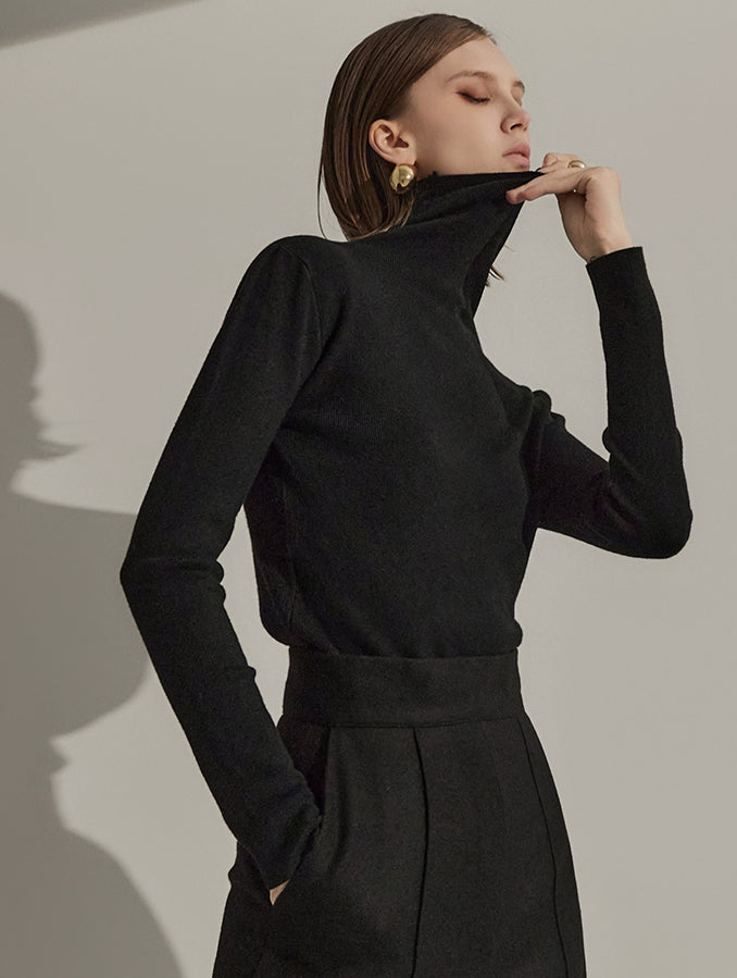 E3179 Turtleneck Slim Knit