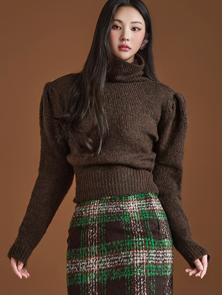 E3234 Turtleneck Cropped Knit