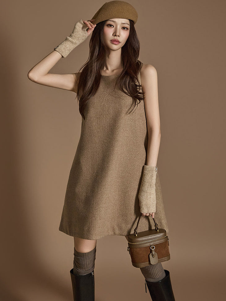 D5127 Woolen Mini Dress