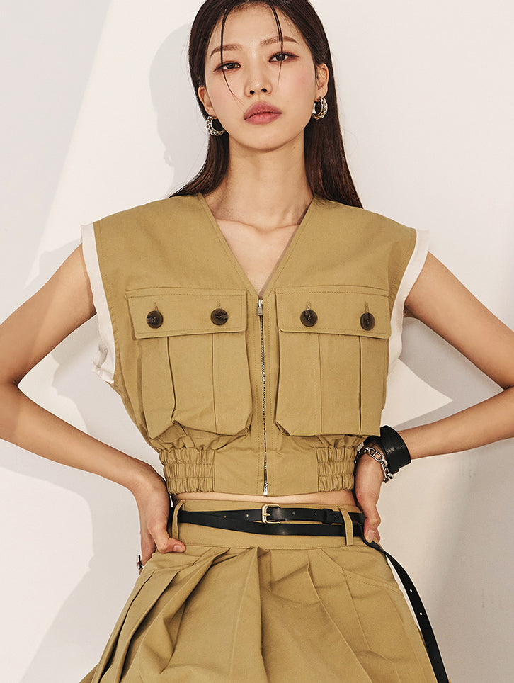 J1849 Pocket Crop Vest