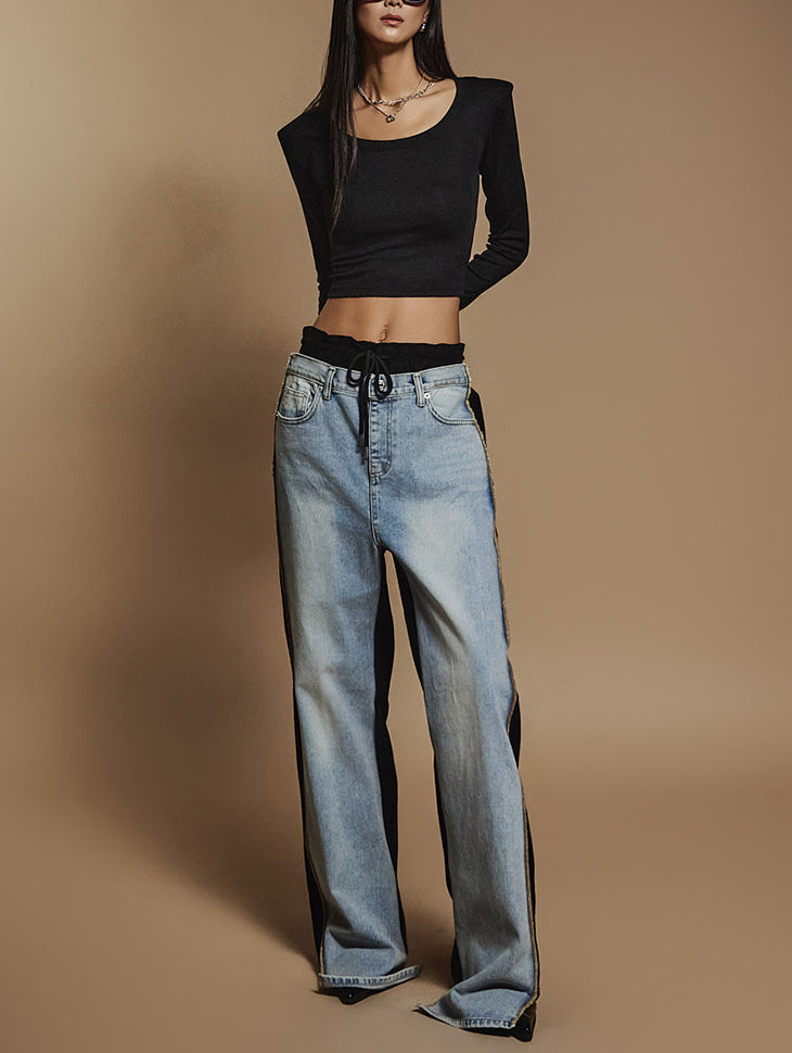 P3289 Color Contrasting String Pants