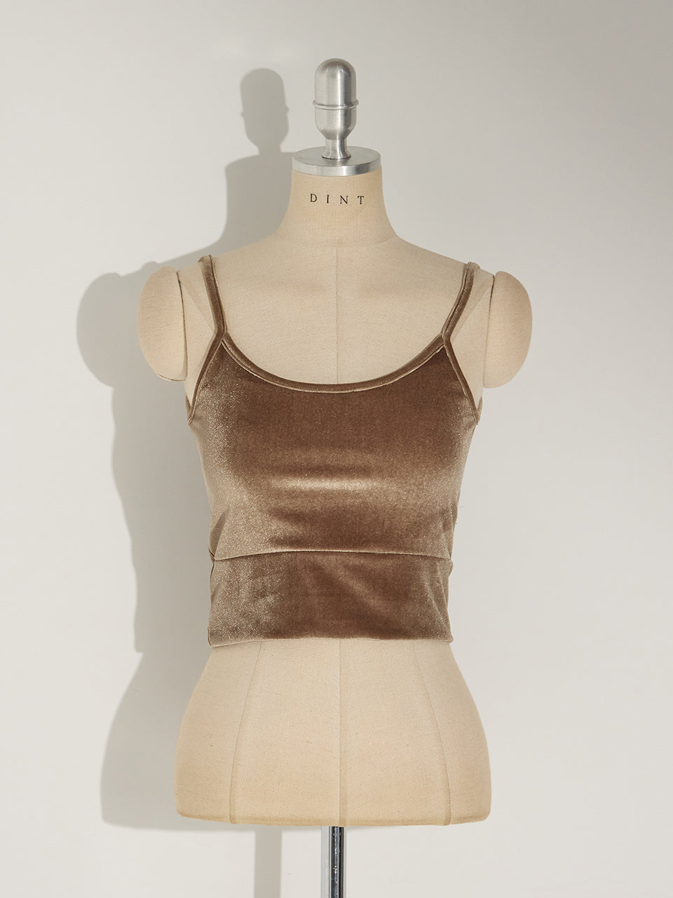 E3629 Velvet Sleeveless Top With Built-in Cap