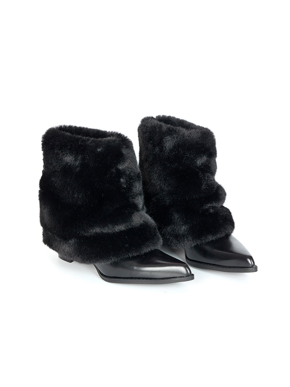 AR-3381 Fold Over Fur Ankle Boots