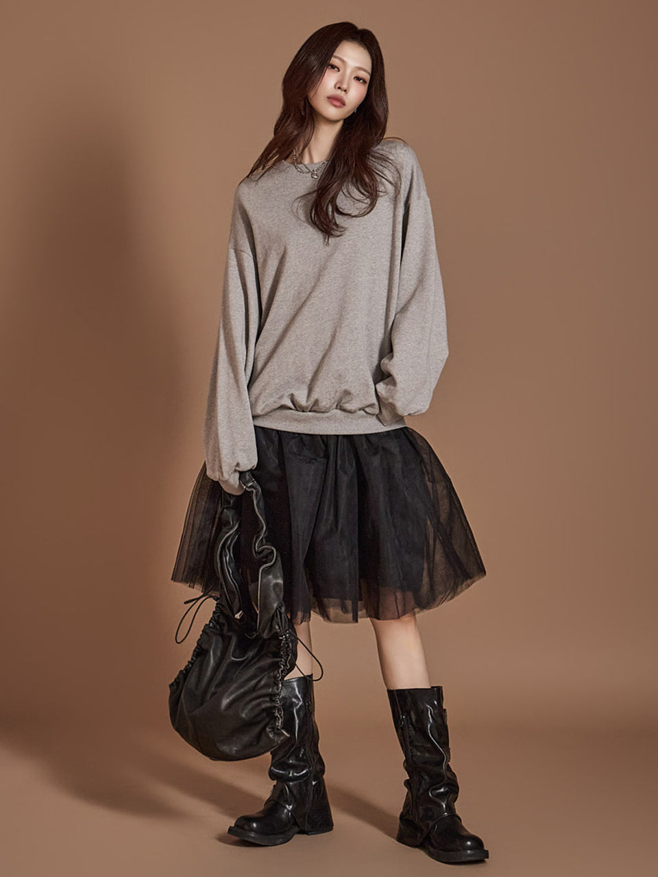 D5097 Sweatshirt Dress