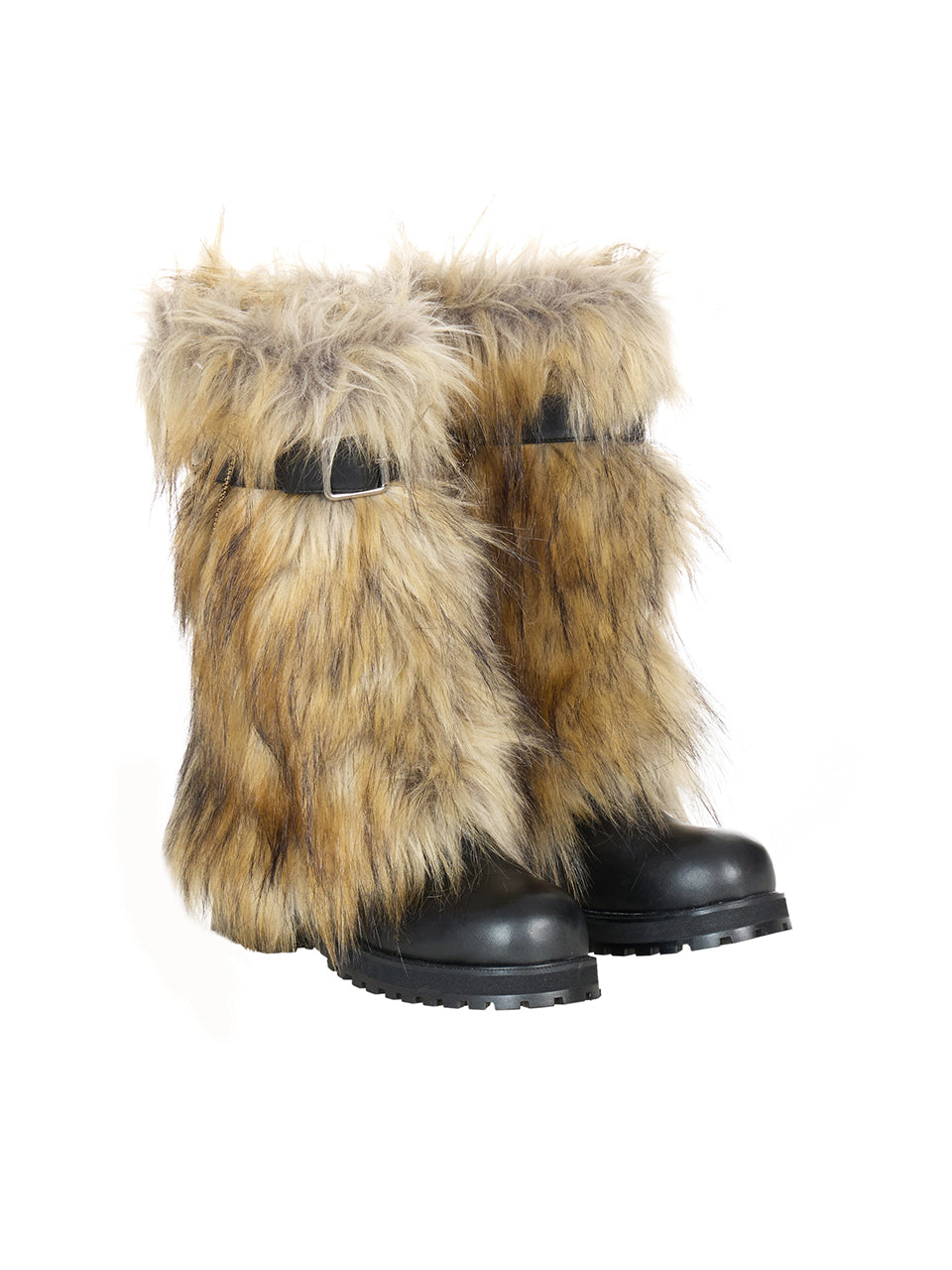 DTAR-017 Fur Chain Middle Boots