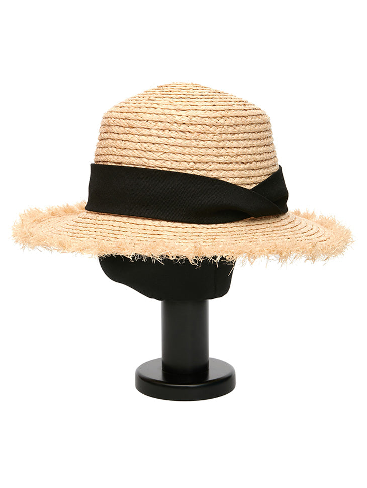 AC-731 Raffia Fringe Panama Hat