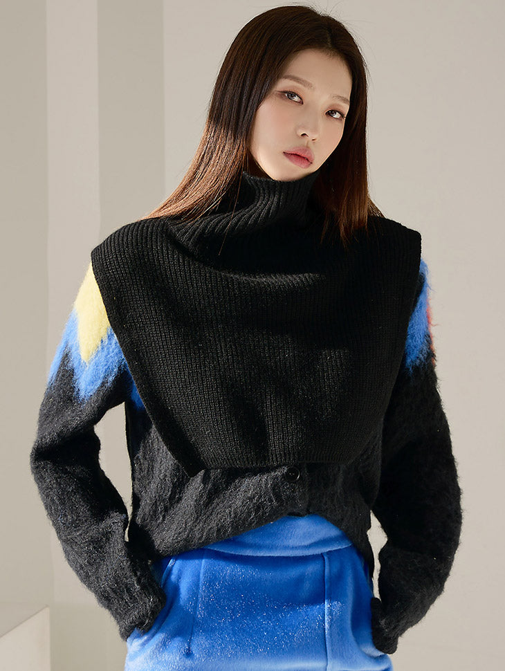 E2889 Turtleneck Knit Vest