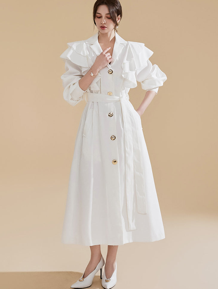 J1822 Frill Coat with Belt