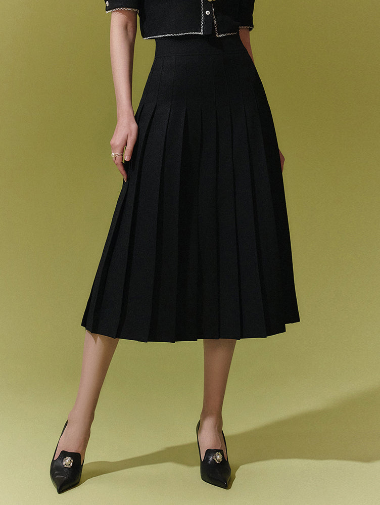 SK2484 Pintuck Pleats Skirt