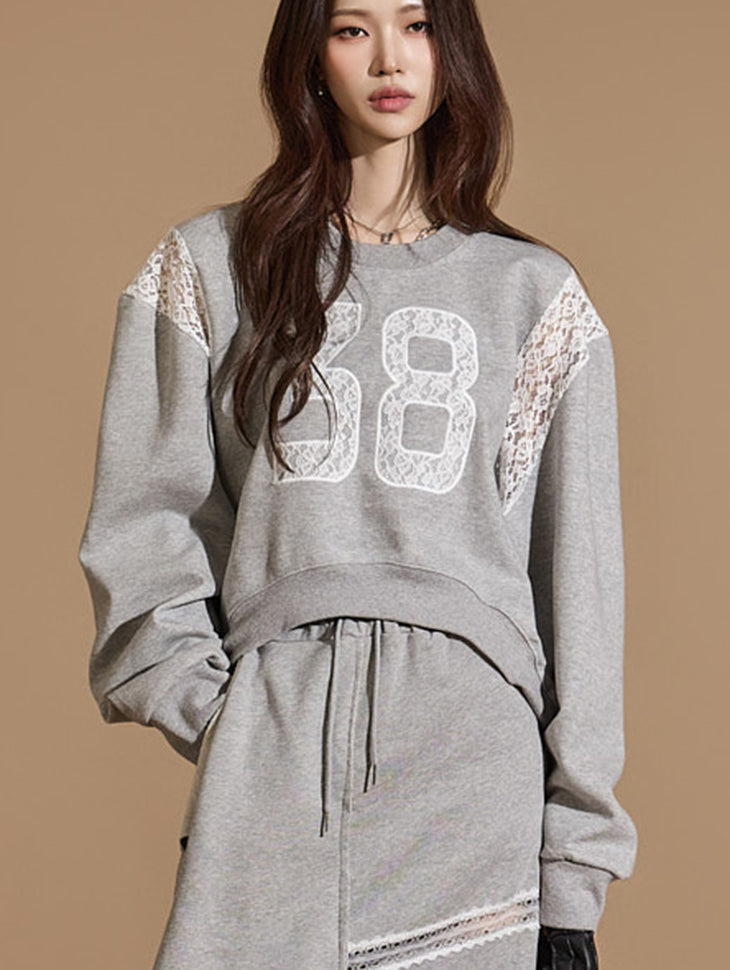 E3524 Lace Sweatshirt