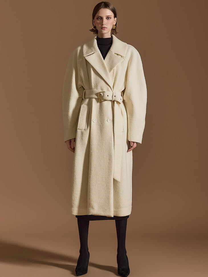 J2598 Wool Coat With Belt