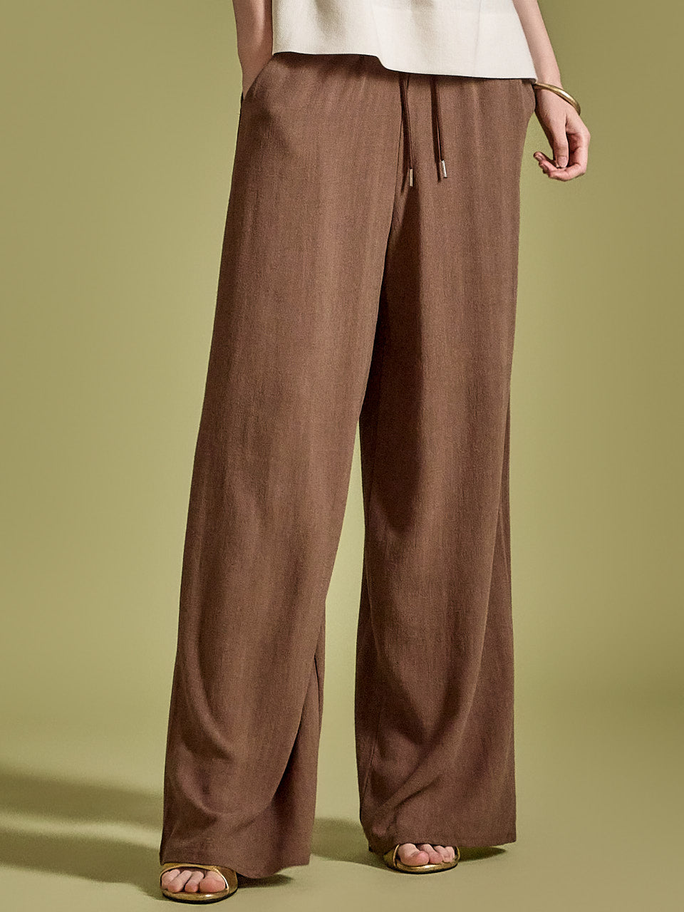 P3220 Linen Drawstring Pants