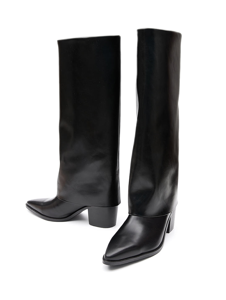 AR-3160 Fold Over  Long Boots