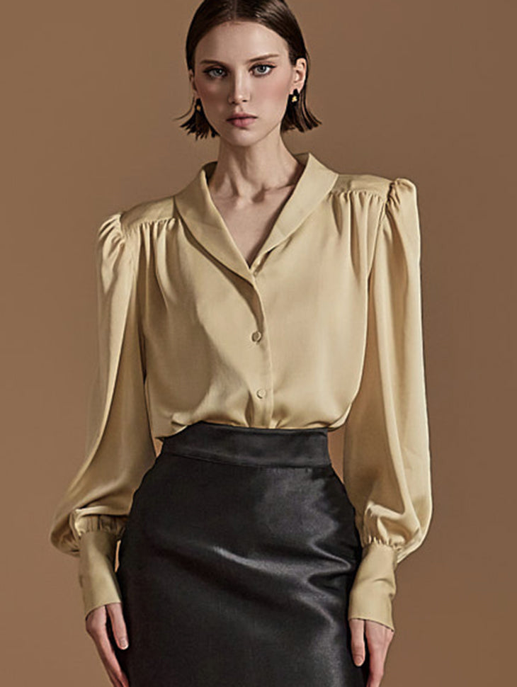 B3024 Shawl Collar Blouse