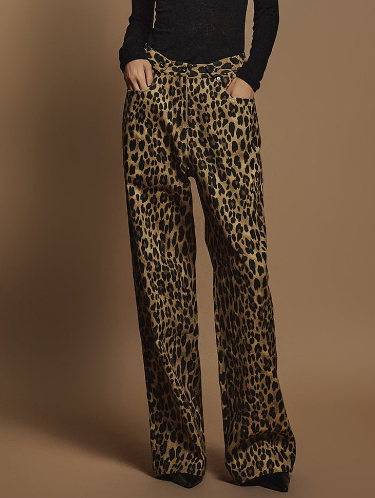 P3264 Leopard Pattern Pants