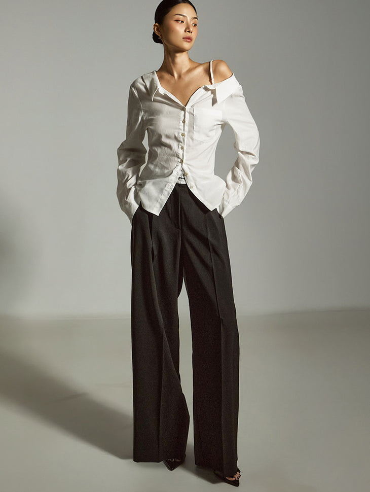 P3561 褶裥休闲裤