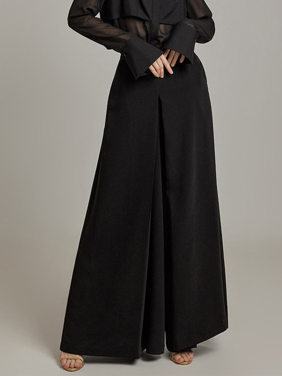 P3640 Pintuck Wide Slacks