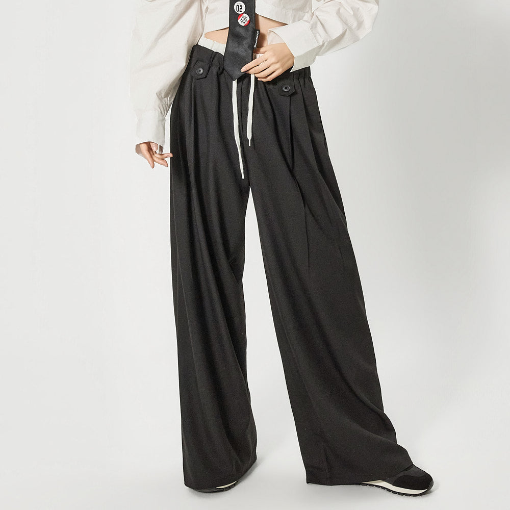 P3774 ボタンワイドパンツ