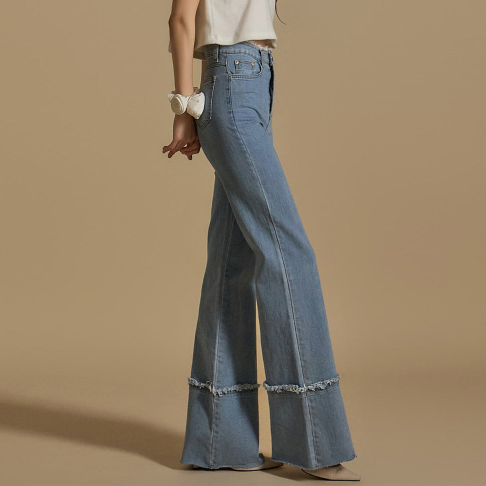 PJ429 Fringe Maxi Jeans