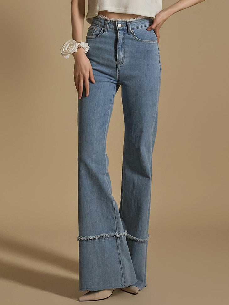 PJ429 Fringe Maxi Jeans