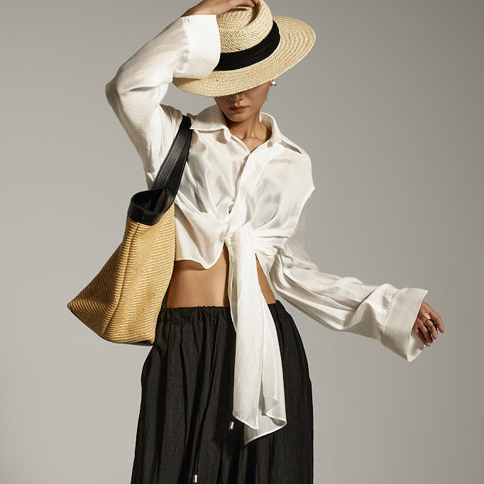 S771 Asymmetric Wrap Shirts