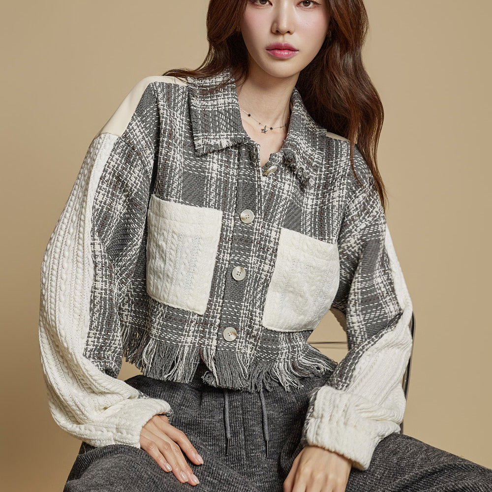 S787 Checked Leather Shirts